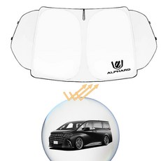 XIKER [삼각창 첨부]토요타 알파드 30계 선 쉐이드 프런트 글래스용 더위 대책