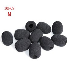 10PCS 마이크 앞 유리 스폰지 커버 헤드셋 마이크 폼 커버 구즈넥 회의 보호 캡, [02] Size M