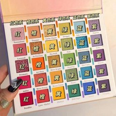 레인보우 글리터 아이섀도우 팔레트 쉬머 스팽글 빛 메이크업 톤 방수 지속 색, 01 30 colors, 1개