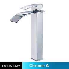 욕실 세면대 수전 수도꼭지 교체 욕실시공 크롬 하이 스타일 싱글 핸들 워터 브러시드, CHINA, 1개