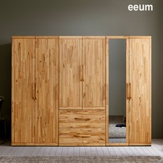 케이컴퍼니 리얼트리-참죽나무 원목2400장롱세트, 참죽-2400(철손잡이 거울장셋트)