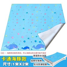 防潮墊 加厚 戶外 雙面鋁膜 2.5x2米 防水野餐墊 睡墊, 新款海豚 加厚鋁膜墊, 1.5*2米 送收納袋