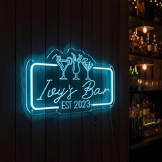 개인 맞춤형 차고 LED 네온 사인 아빠의 작업실 장식 맨 케이브 남성을 위한 선물, 04 24inch(60cm), 03 Green