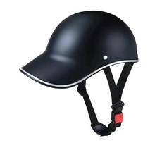 야구모자 헬멧 스쿠터 자전거 볼캡 킥보드 반모 하이바 0344 무광블랙, 0322 블랙 가죽