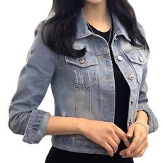 메리앤유 빈티지워싱 기본핏 Non스판 데님자켓