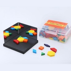 거울대칭놀이 도형 원목패턴블록 124P 아빠선물 흥미유발