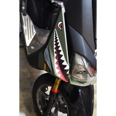BWSr125 鯊魚牙齒貼紙 兇狠裝飾貼 防水彩貼 車身裝飾, 1個