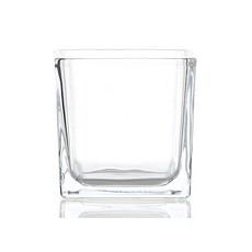 캔들 용기 사각 투명 80ml/향초 양초 젤 소이 재료, 1개