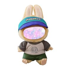 15cm 및 17cm 라부부와 호환되는 인형 옷 패션 인형 드레스 캐주얼웨어 의상 세트 3피스 La bubu 액세서리에 적합 라부부 인형용 드레스 업 모자 옷(인형 없음), 캐주얼 웨어 B2-그레이(가방 및 신발 없음), 1개