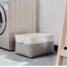 사각 패브릭 장난감정리함 소품정리함, 1개, 배색그레이