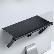 PIXOR TV 모니터 상단 선반 거치대 공간활용 수납 정리대, 1개, 블랙