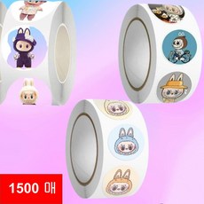 롤스티커 다이어리 꾸미기 스티커 세트, 1세트, 라부부 롤스티커