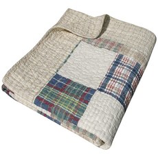 Greenland Home 옥스포드 100% 면 담요 탠 127 x 152.4cm(50 x 60인치)