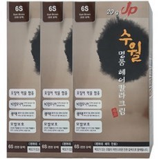히솝 수월 명품 헤어 칼라크림 염색약, 6s, 3개