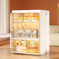 zipzipmada 마그네틱 도어 쇼케이스 다용도 수납함, 1개, 크림화이트(대형)