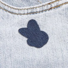 간단 부착 청바지 수선 모양 스티커 의류 자수 패치, 라이트블루(모양), 1개