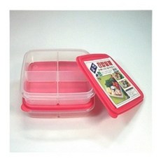 우림 사각찬합밀폐 반찬통 소(4칸) 중(5칸) 대(5칸) 영업용 가정용 배달 피크닉 칸칸이, 1개