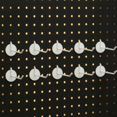 InLoop 튼튼한 타공판 걸이 후크 10cm, 화이트, 10개