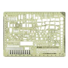【大林電子】電子萬用圖規板 YJE-2001 術科檢定專用符號板 韌性強 精準繪圖, 1個