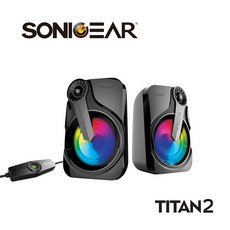 SONICGEAR TITAN 2 炫彩USB 2.0 多媒體電腦音箱 迷你桌上型喇叭