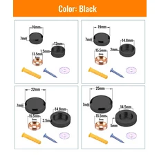 4PCS ZEXEF 유리 패스너 스테인레스 스틸 광고 나사 거울 손톱 장식 커버 고정 하드웨어, [04] 25mm, [04] Black, 04 Black_04 25mm