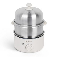 대웅 계란찜기 에그찜기 10분 쾌속순환가열 스텐레스열판, 키친아트 아이보리스텐2단