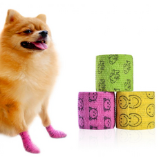 강아지 일회용 양말 신발 붕대, 그린/S, 1개, 1