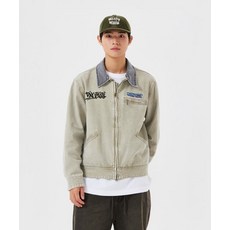 와키윌리 남녀공용 기타 점퍼/재킷 WA2503JK33BE 카라 배색 워크자켓, 상세설명참조