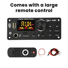 DC7-24V 블루투스 오디오 디코더 보드 MP3 플레이어 2.0 채널 50Wx2 스테레오 앰프 자동차 센터 제어개조, 01 A