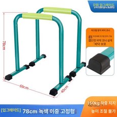실내 딥스바 평행봉 홈트 단일 머신 이퀄라이저바 홈짐, A.녹색고정더블