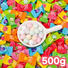 신제품 샤오커오라 무설탕 비타민C 과일 대용량 8종믹스 제로 사탕캔디 정품 리치맛 크랜베리맛 멜론맛 구아바맛 청사과맛 오렌지맛 자몽맛 블랙커런트맛, 1개, 500g