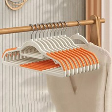 논슬립 어깨 뿔 방지 옷걸이, 10개, 오렌지색