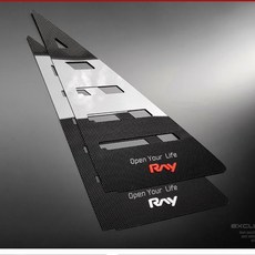 레이 카본스타일 A필러 스포츠 플레이트(호환 상품), 스트라이프, RAY레드