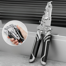 다기능 접이식 와이어 스트리퍼 절단 압착기 멀티 공구, 1개