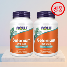 나우푸드 셀레늄 무효모 남성 미네랄 200mcg 180캡슐 2개, 180정