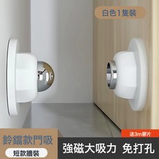 DFMEI 短款免打孔門吸家用強磁辦公室門碰地磁吸硅膠防撞門後擋門器, 1個, 如圖