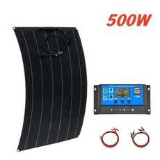 2000W 태양광 전지 패널 500W 1000W 1500W 유연한 RV 보트 자동차 가정용 캠핑에 적합 18V 배터리 충전기 키트, 1개