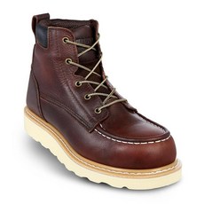EverBoots 스틸 토 작업 부츠 마모 및 오일 미끄럼 방지 웨지 목 토 부츠 튼튼하고 부드러운 오일 가죽 경량 구조 Goodyear Welt 남성용 산업용 15.2c