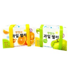 오렌지맛1개+사과맛1개 과일젤리세트 과일젤리 과일모양젤리 [1EA] jj0*28884gV, 1개, 75g