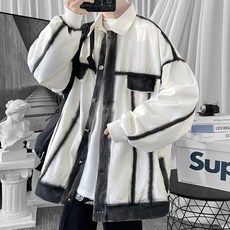 潮胖穿搭 大碼工裝外套男士春秋款，特大尺碼300斤寬鬆騎車外套，高街潮流開衫外套