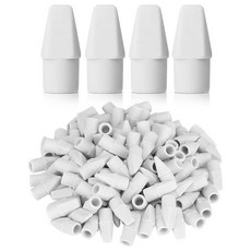 Mr. 연필 꼭대기 지우개 캡 지우개 120팩, White, White