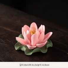 금성여자 연꽃조화 연꽃 조화꽃 연등제작 불교굿즈, 핑크 C, 기본 향