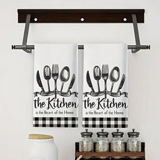 티큐 북유럽 감성 인테리어 주방 카페 핸드 다용도 디자인 타월 2개 세트 P023, 1세트