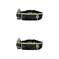 [1+1] 요술가방 허리색 스포츠 여행 허리가방 핸드폰 보조가방 런닝 등산 도난방지, 1개, D.검은색+검은색