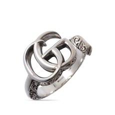 구찌 중고 2000-2015 스털링 실버 GG 마몬트 키링