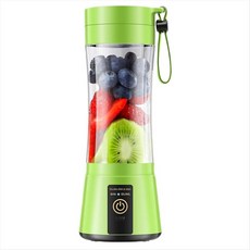 휴대용 블렌더 스무디 밀크쉐이크 주스 USB 충전식 모바일 핸드 주서기용 미니 6블레이드 믹서, 녹색