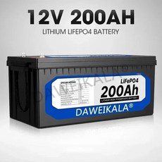 BMS 태양열 보트가 내장된 12V 20Ah 50Ah 100Ah 150Ah 200Ah 리튬 철 인산염 배터리 팩 면세, 1개