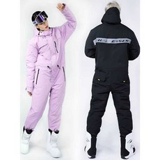 이월스키복세트 보드복 겨울 방풍 패딩 바지 방한 따뜻한 점프 양털 여성 방수 세트 이월, 1개, 화석 블랙 여성 3XL (180-195)