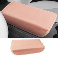 YJMOTOR 테슬라 모델 3 Y용 자동차 팔걸이 커버 부드럽고 내구성 있는 쿠션 포함 미끄럼 방지 PU 교체 팔걸이 센터 콘솔 장식 인테리어 액세서리 방수(핑크)