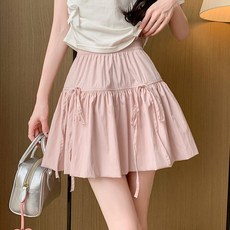 cammello 발레코어 캉캉 리본 미니스커트 플레어 밴딩 치마